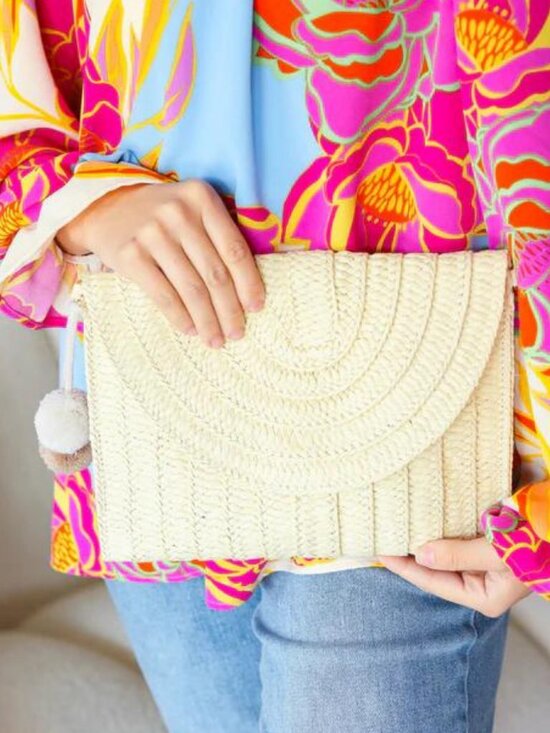 Bloom Handbags - Raffia Clutch Bag